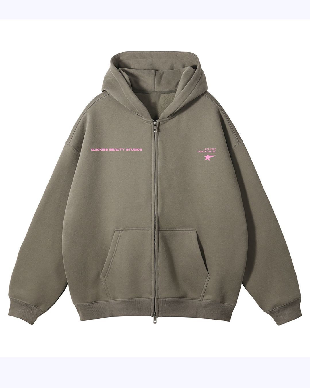 Double Zip Fleece Hoodie