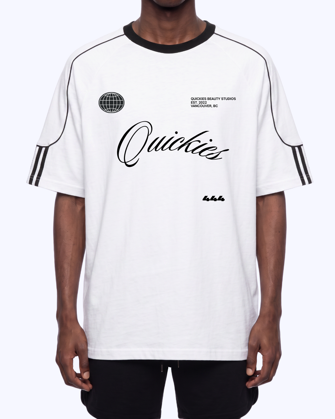 Legacy Athletic Raglan Color Block Tee (White/Black)