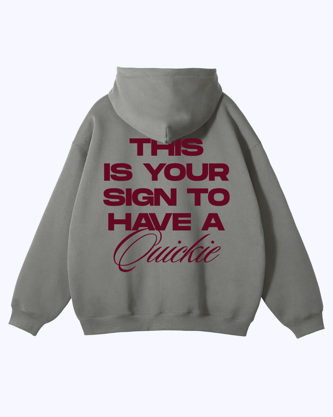This Is Your Sign Double Zip Fleece Hoodie (Cement/Merlot)