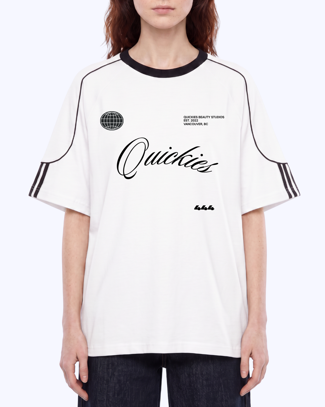 Legacy Athletic Raglan Color Block Tee (White/Black)