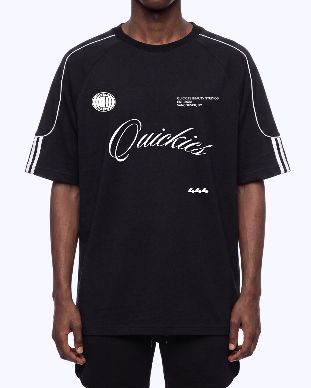 Legacy Athletic Raglan Color Block Tee (Black/White)