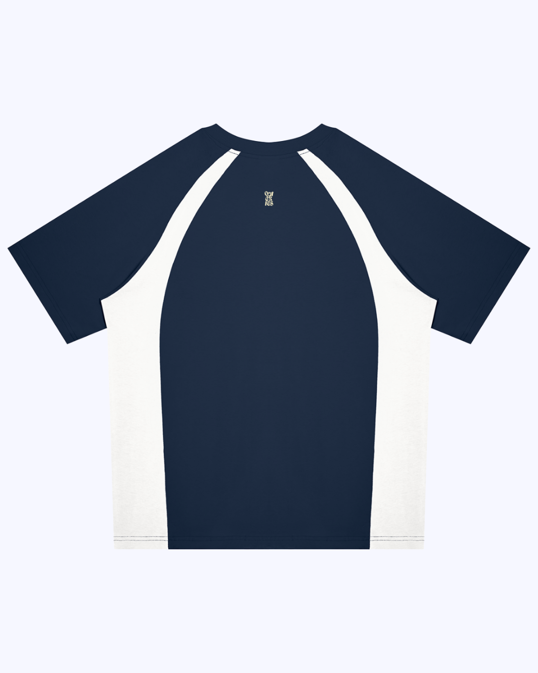 Studio Raglan Colour Block Tee (Navy/White/Butter)