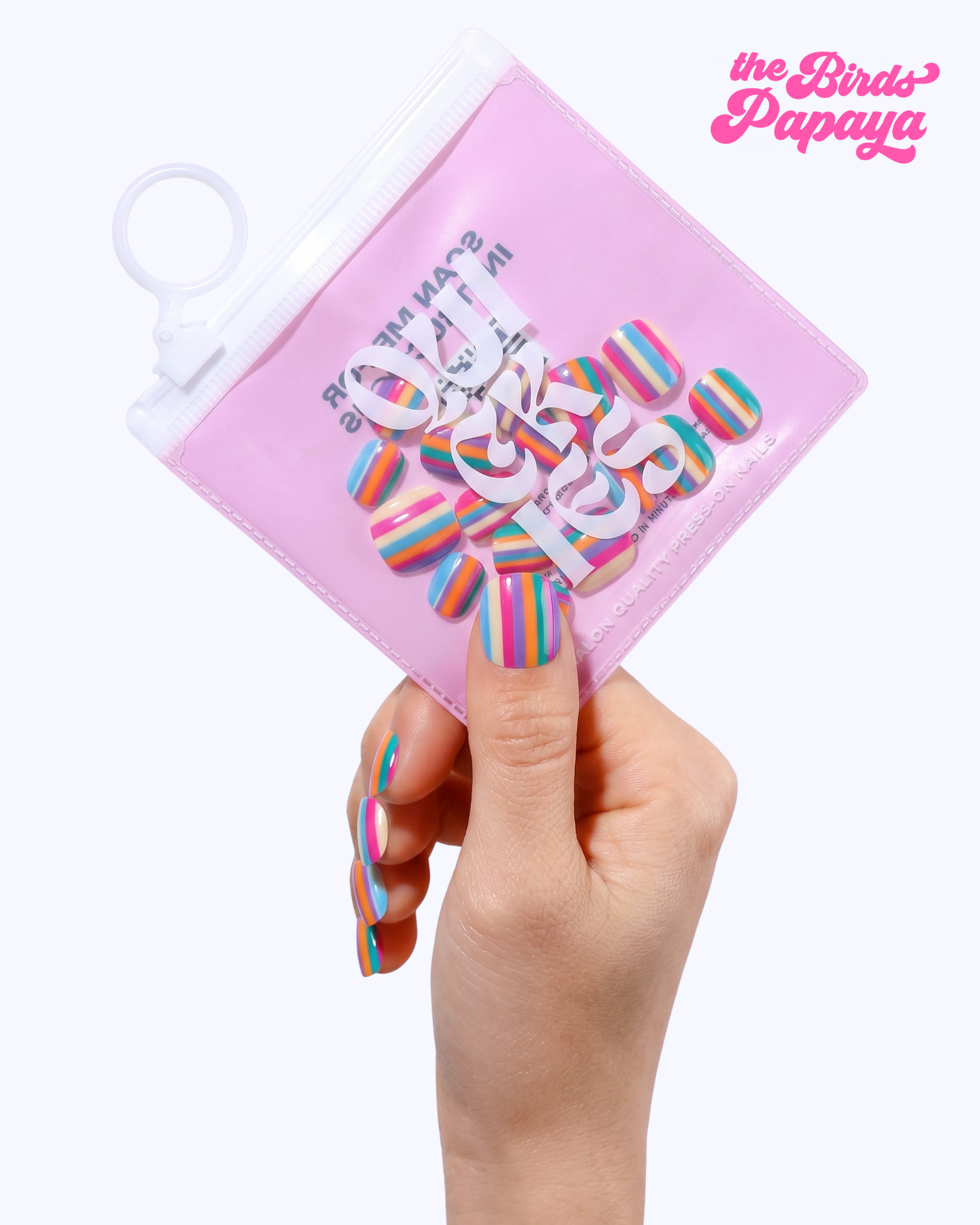 Micro Stripetease Press On Nails (32PC)