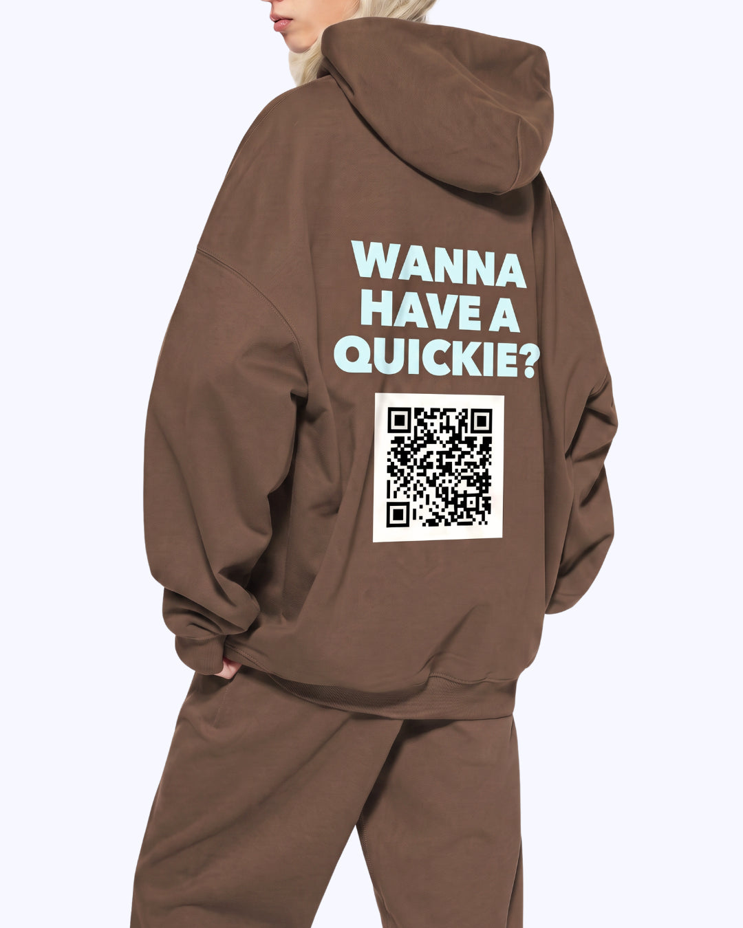 Wanna Have A Quickie? Heavyweight Hoodie (Cocoa/Mint)