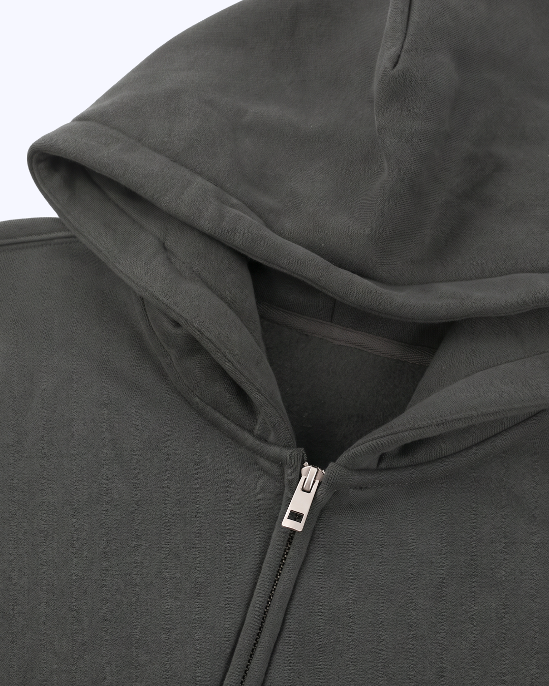 This Is Your Sign Double Zip Fleece Hoodie (Charcoal/Lavender)