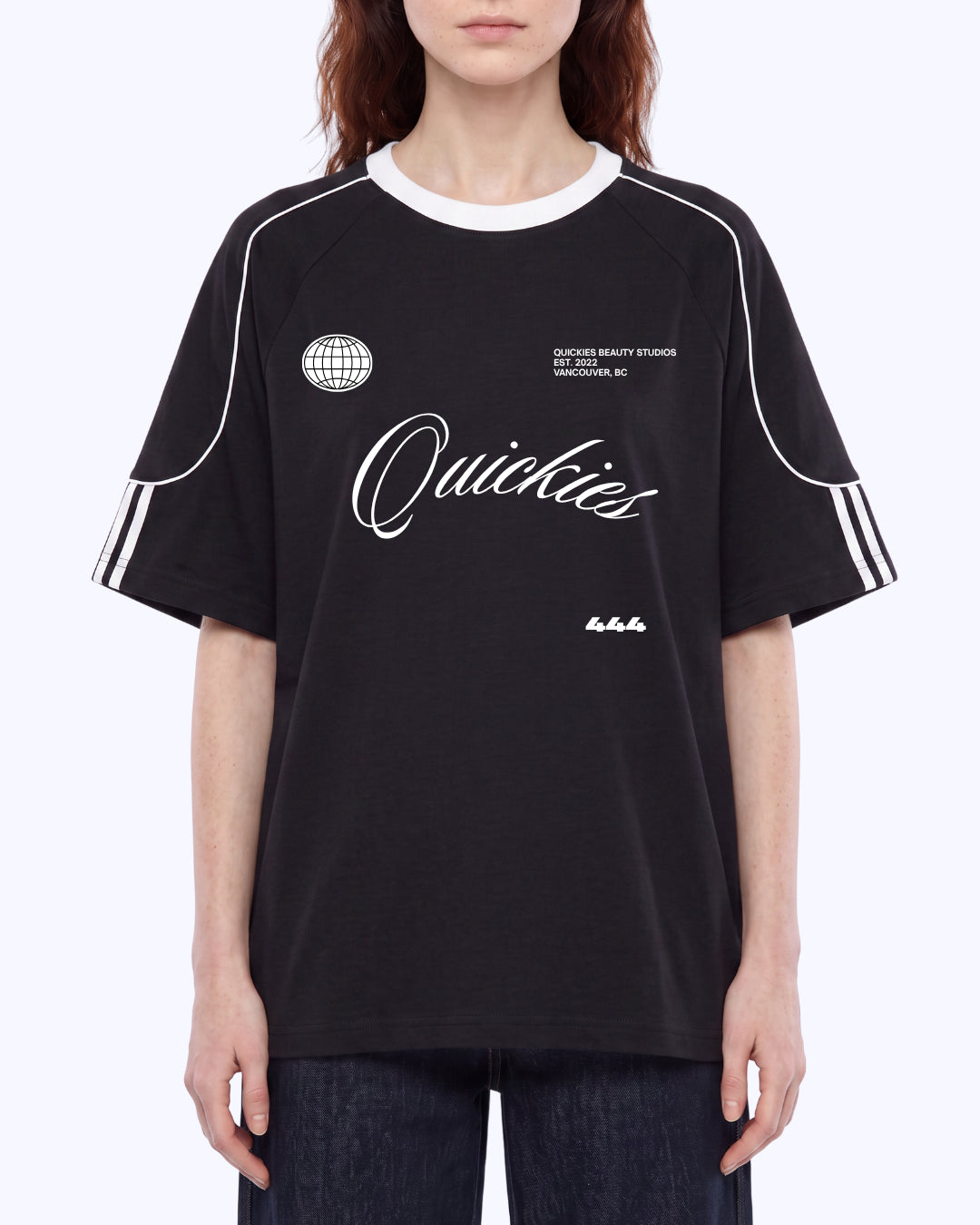 Legacy Athletic Raglan Color Block Tee (Black/White)