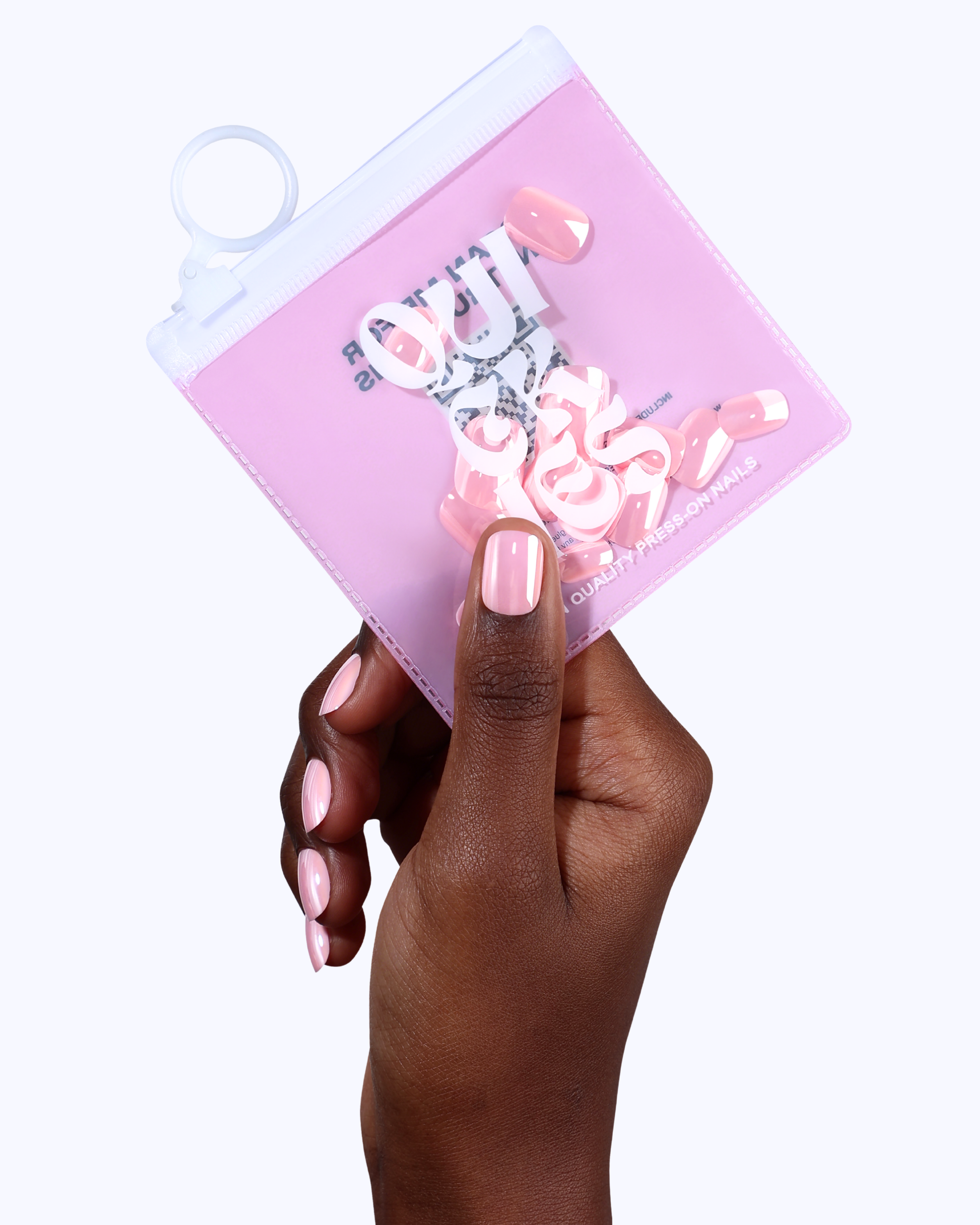 Mini Pink Ribbon Press On Nails (24PC)