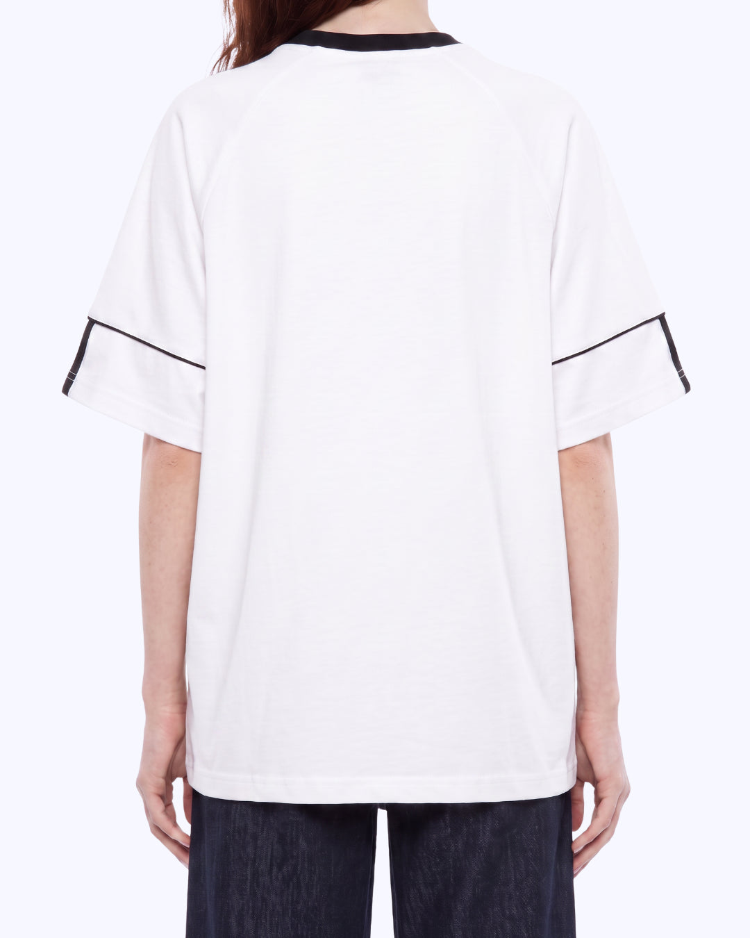 Legacy Athletic Raglan Color Block Tee (White/Black)