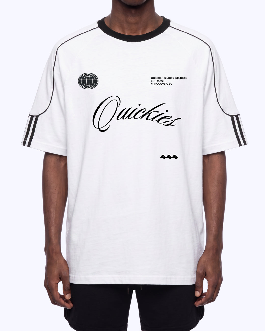 Legacy Athletic Raglan Color Block Tee (White/Black)