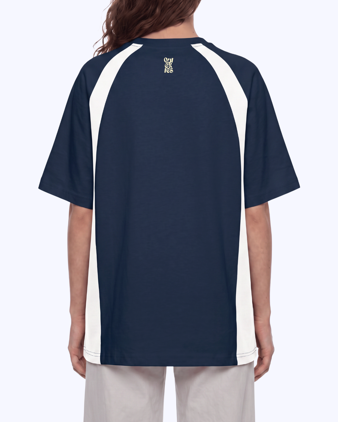 Studio Raglan Colour Block Tee (Navy/White/Butter)