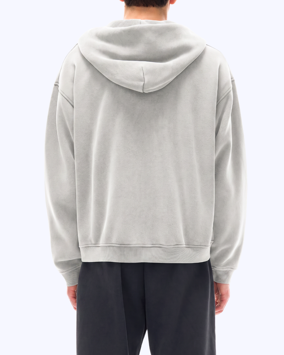 Studio Boxy Double-Zip Fleece Hoodie (Cloud/Bubblegum)