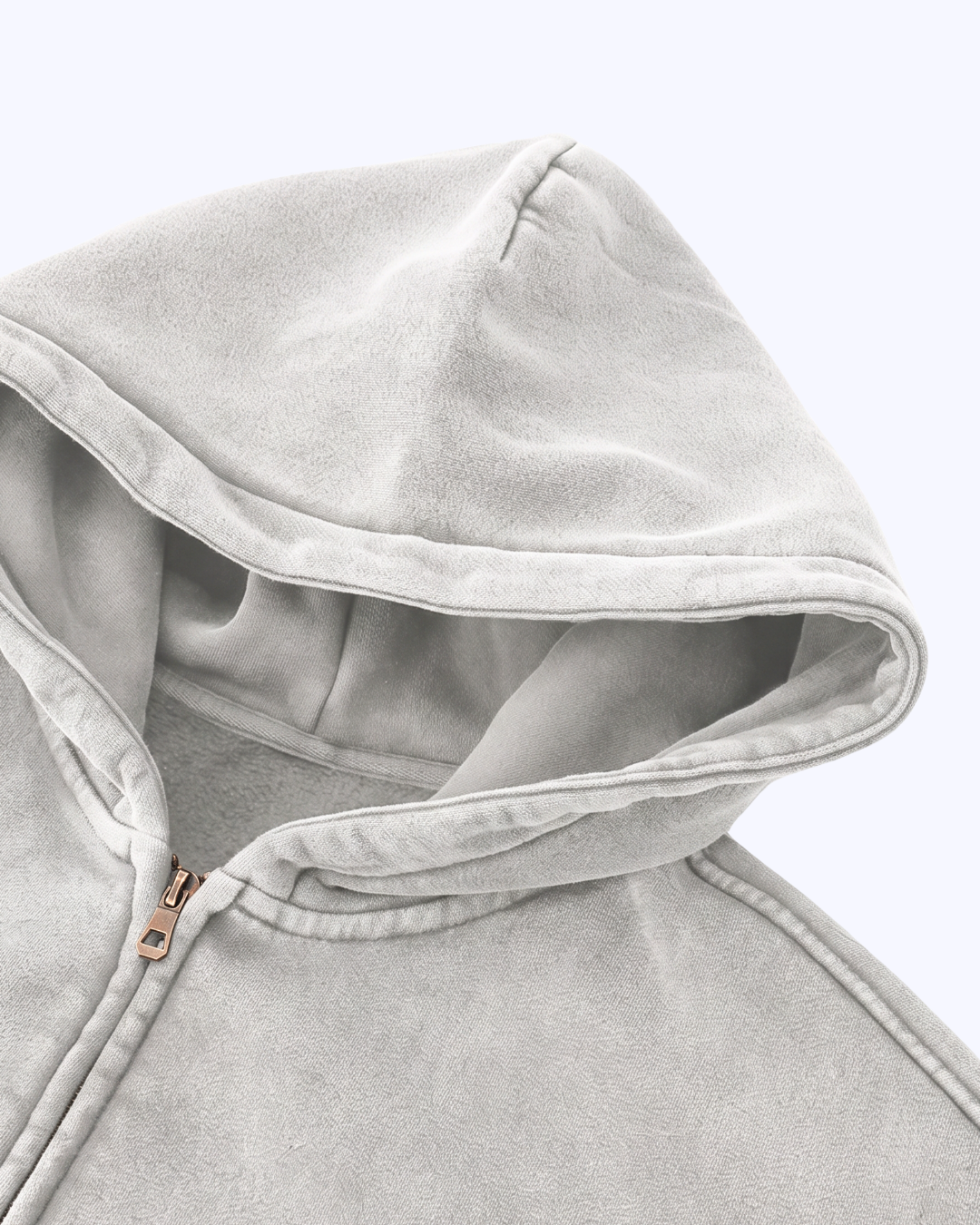 Studio Boxy Double-Zip Fleece Hoodie (Cloud/Bubblegum)