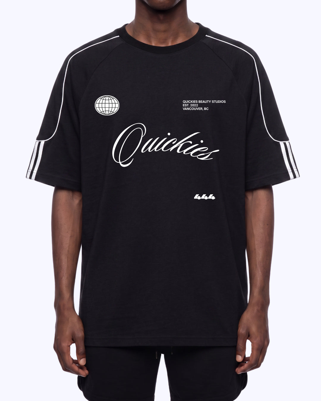 Legacy Athletic Raglan Color Block Tee (Black/White)
